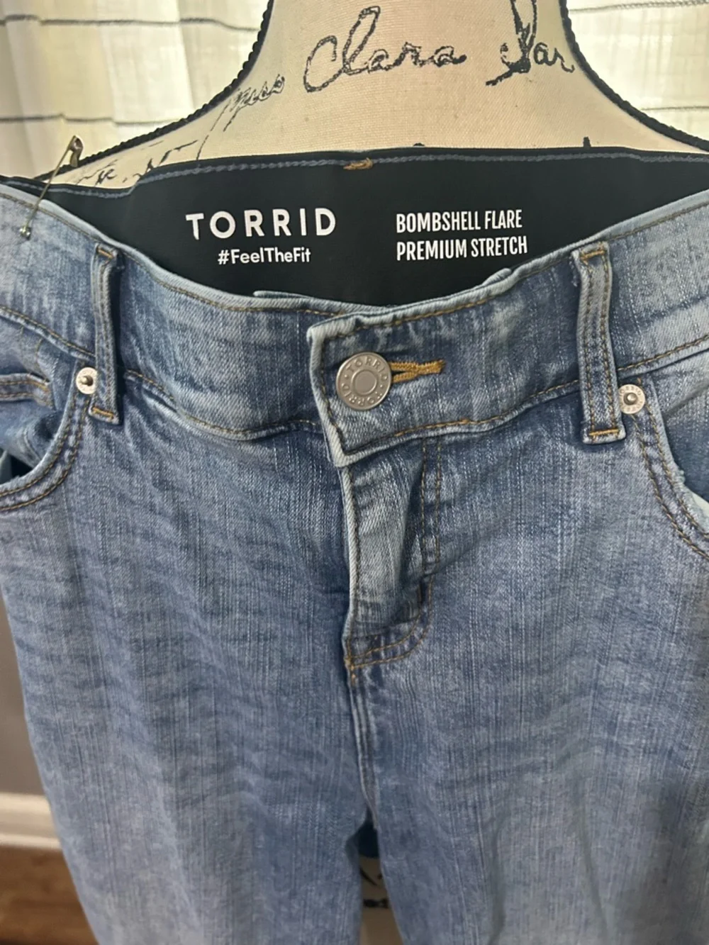 Torrid Light Wash Flare Jeans - Blue - Picture 4 of 8
